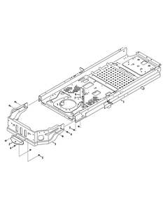 Frame Diagram and Parts List for Z-FORCELZ54 (17AIDAGC-17AIDAGC010)(2014) Cub Cadet Lawn Tractor